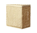 Large rectangular tan wide weave basket
