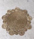 Bubble weave round rug
