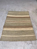 Tricolor striped area rug