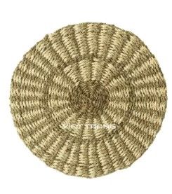 Tan placemat with brown rings