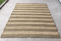 Brown and tan striped area rug