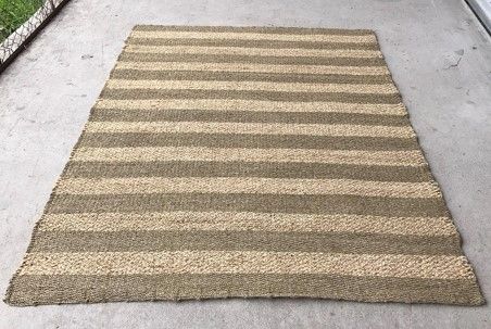 Brown and tan striped area rug