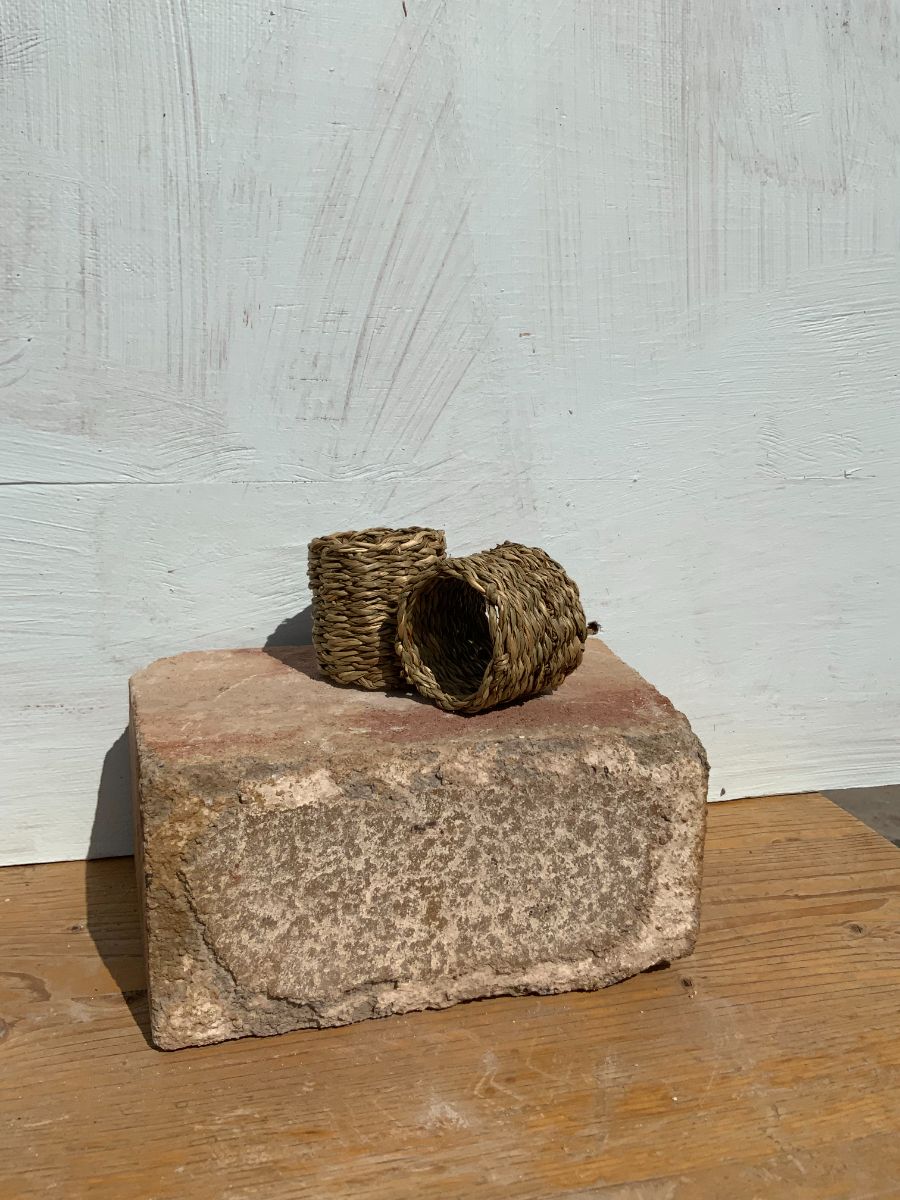 Brown tight weave napkin ring